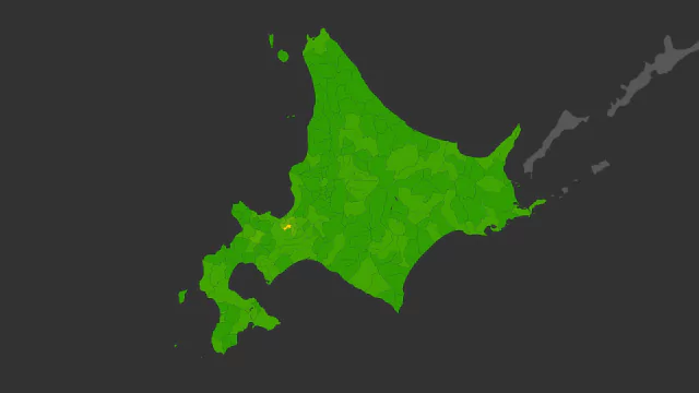 北海道地価ヒートマップ