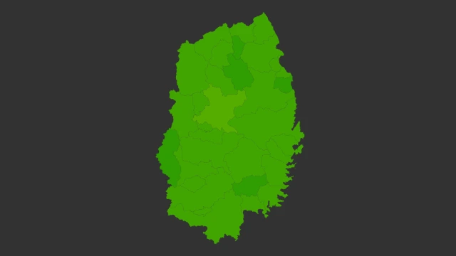 岩手県地価ヒートマップ