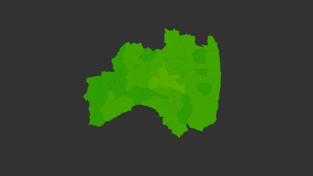 福島県地価ヒートマップ