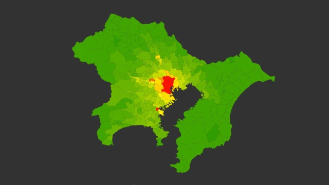 東京都地価ヒートマップ