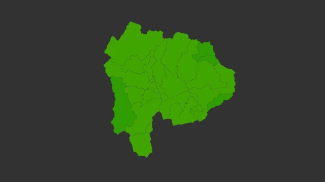 山梨県地価ヒートマップ