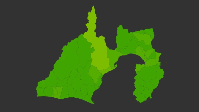 静岡県地価ヒートマップ