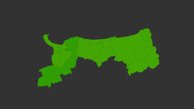 鳥取県地価ヒートマップ