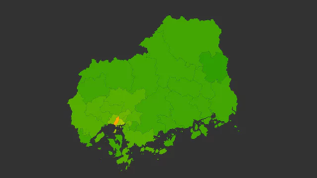 広島県地価ヒートマップ