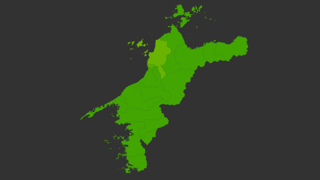 愛媛県地価ヒートマップ