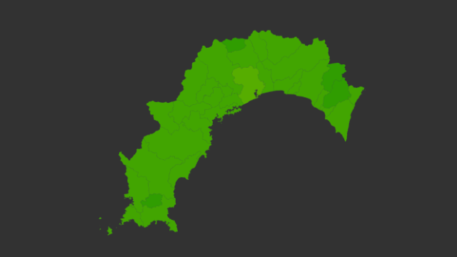 高知県地価ヒートマップ