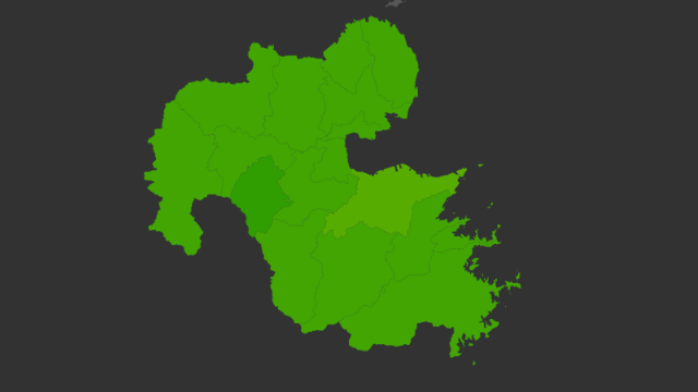 大分県地価ヒートマップ
