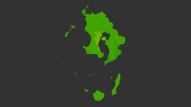 鹿児島県地価ヒートマップ
