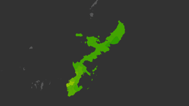 沖縄県地価ヒートマップ
